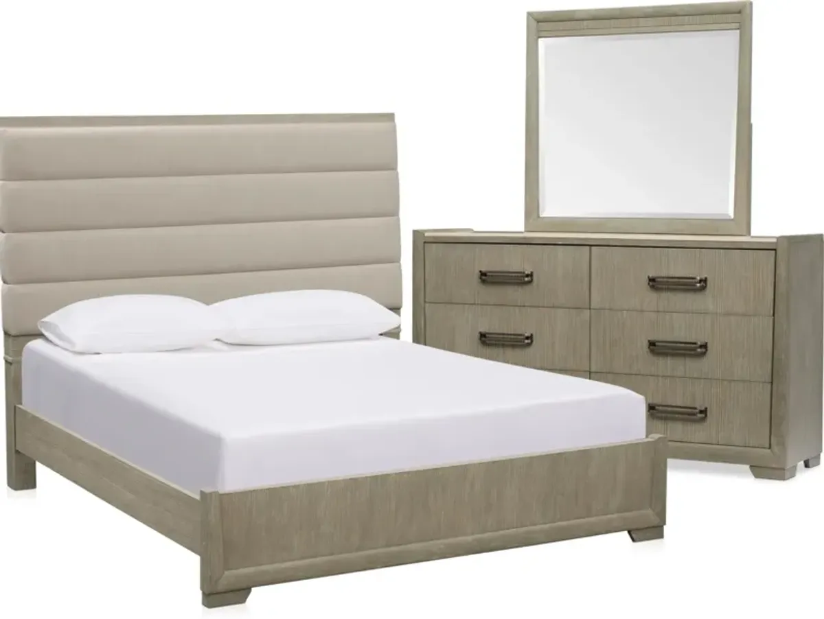 Wilshire 5-Piece Queen Bedroom Set with Dresser and Mirror