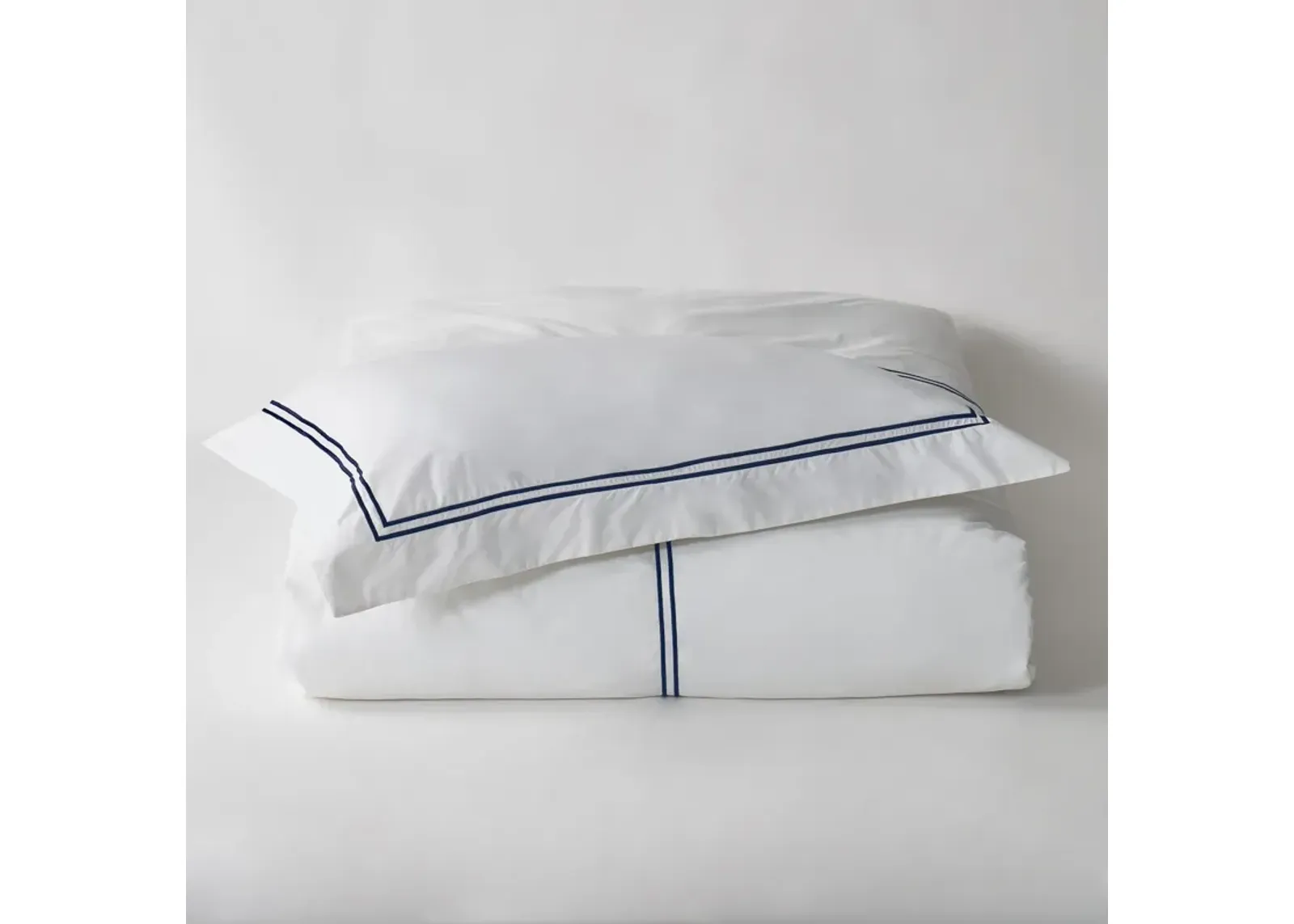 Bordeaux Queen Duvet Cover Set - Navy