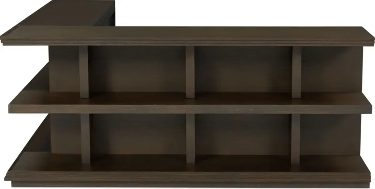 Arielle Left Corner Bookcase Console