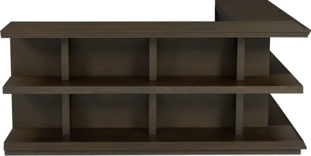 Arielle Right Corner Bookcase Console