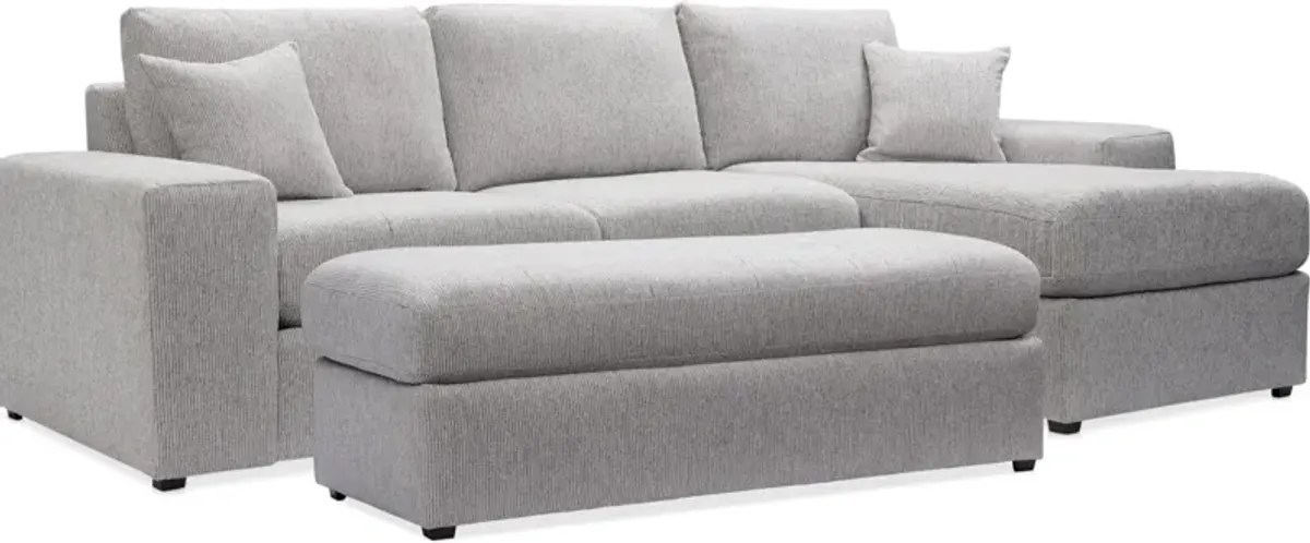 Margot 2-Piece Sectional with Right-Facing Chaise and Ottoman