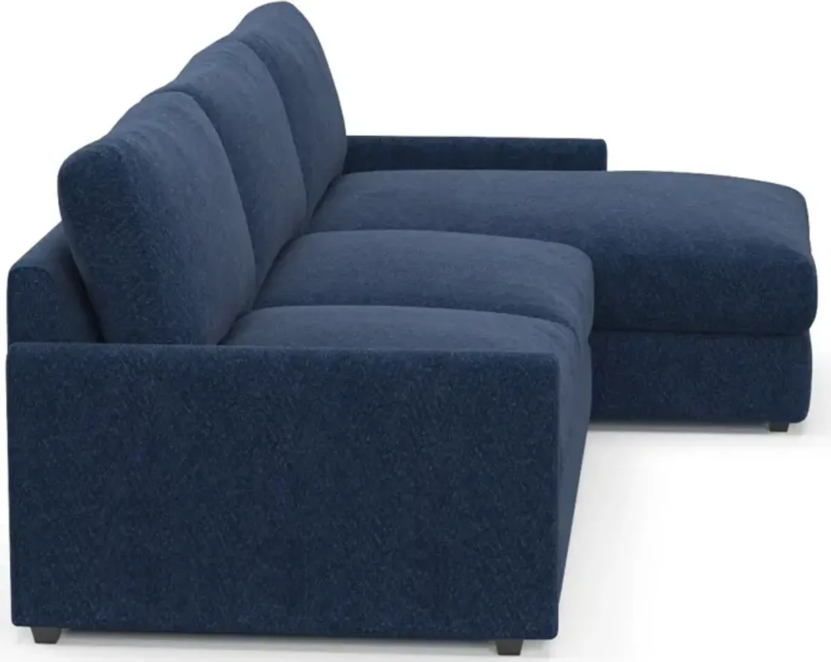 Jasper Hybrid Comfort 2-Piece Sectional with Right-Facing Chaise - Oslo Navy