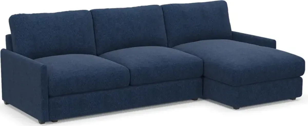 Jasper Hybrid Comfort 2-Piece Sectional with Right-Facing Chaise - Oslo Navy