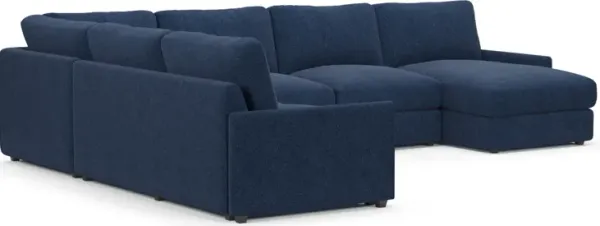 Jasper Hybrid Comfort 4-Piece Sectional with Right-Facing Chaise - Oslo Navy