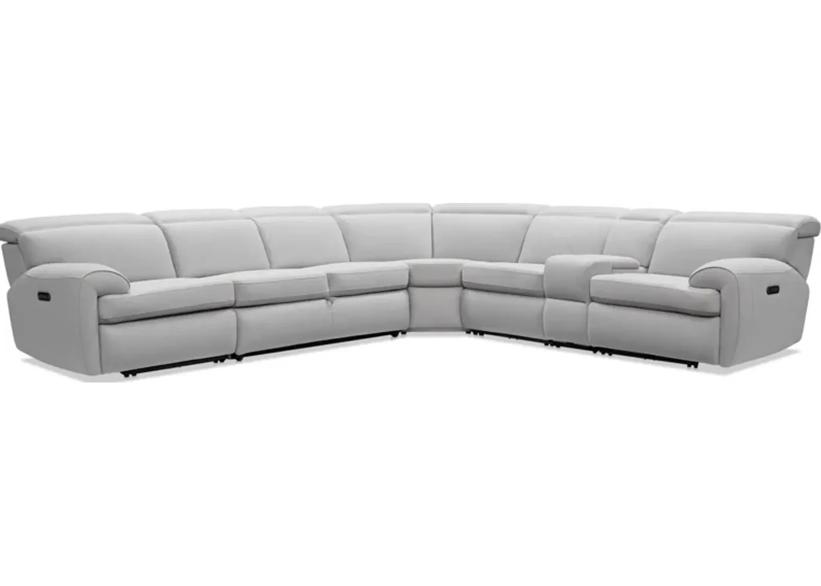 Aero 6-Piece Dual-Power Reclining Media Sleeper Sectional