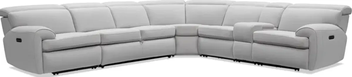 Aero 6-Piece Dual-Power Reclining Media Sleeper Sectional