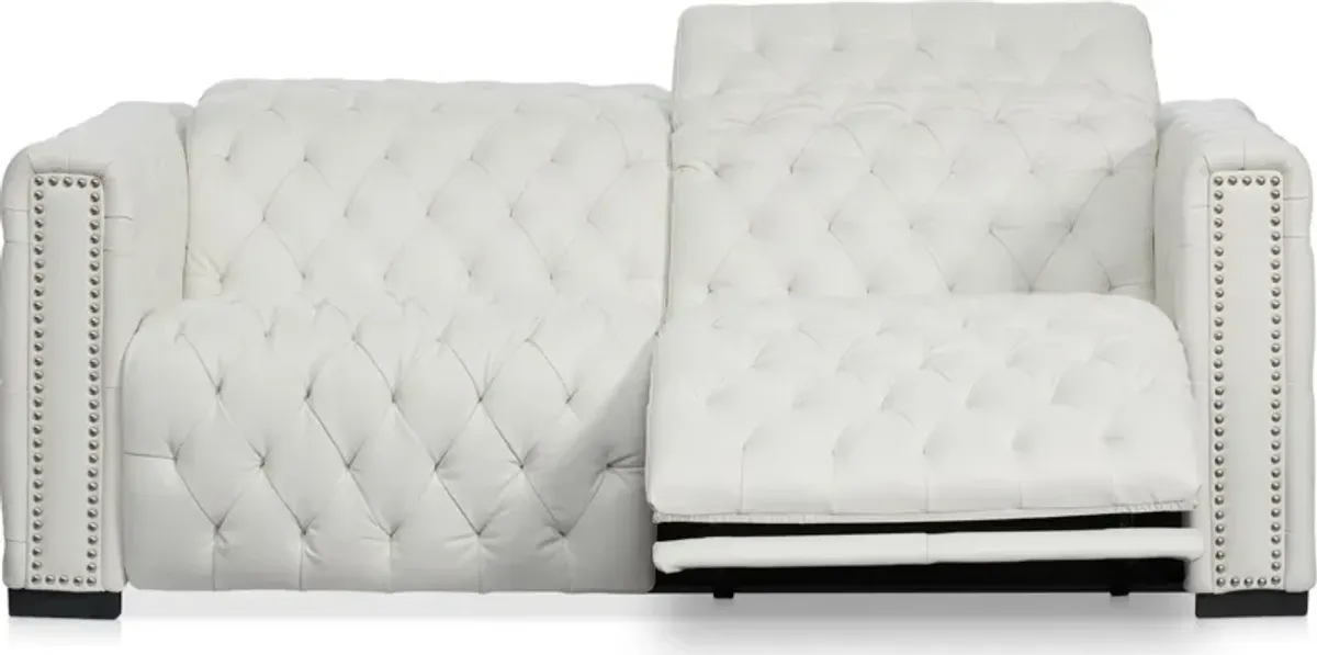 Mitchell 2-Piece Dual-Power Reclining Sofa - White