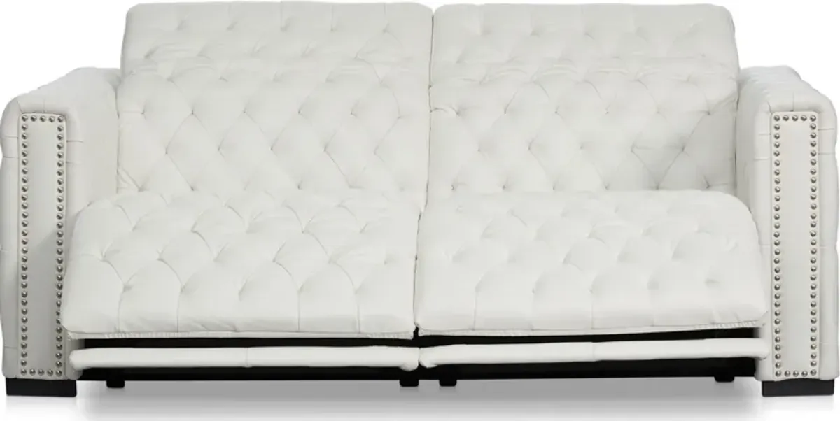 Mitchell 2-Piece Dual-Power Reclining Sofa - White