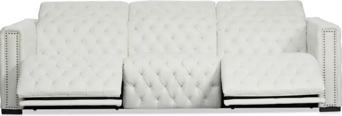 Mitchell 3-Piece Dual-Power Reclining Sofa - White