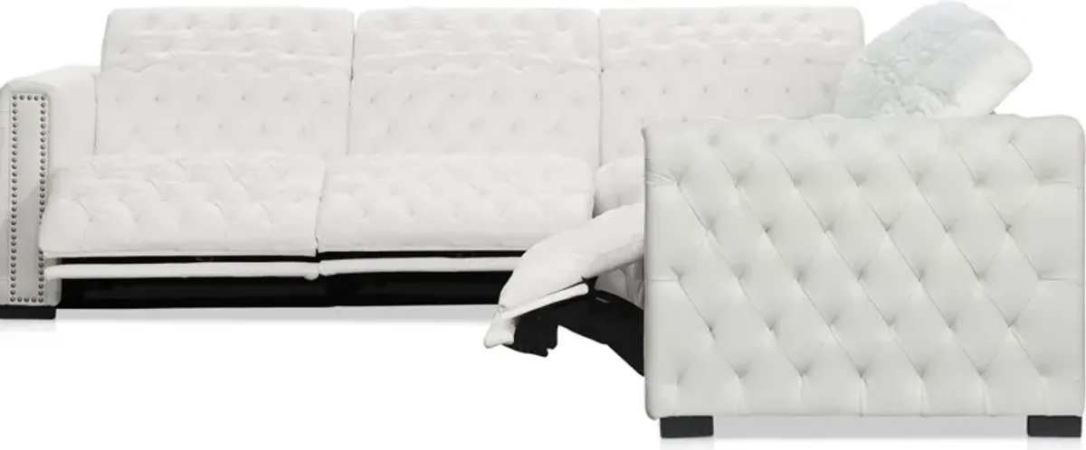 Mitchell 5-Piece Dual-Power Reclining Sectional - White