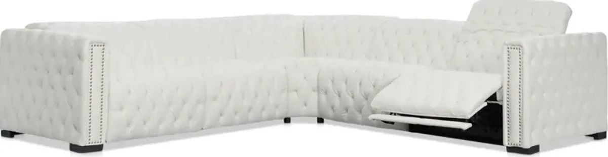 Mitchell 5-Piece Dual-Power Reclining Sectional - White