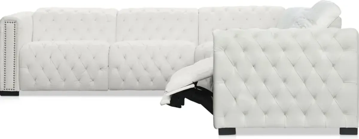 Mitchell 5-Piece Dual-Power Reclining Sectional - White