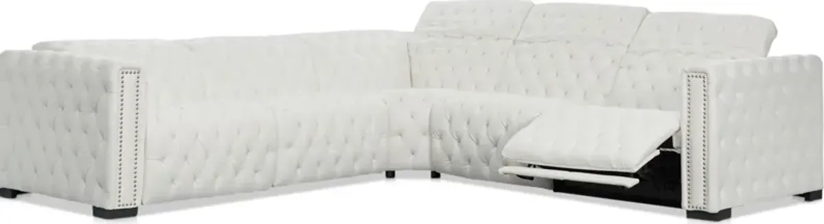 Mitchell 5-Piece Dual-Power Reclining Sectional - White