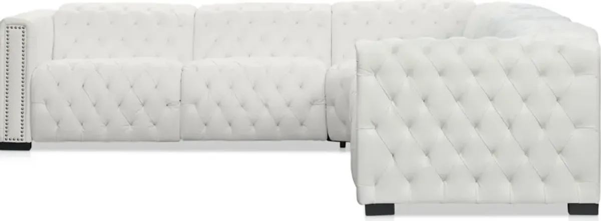 Mitchell 5-Piece Dual-Power Reclining Sectional - White