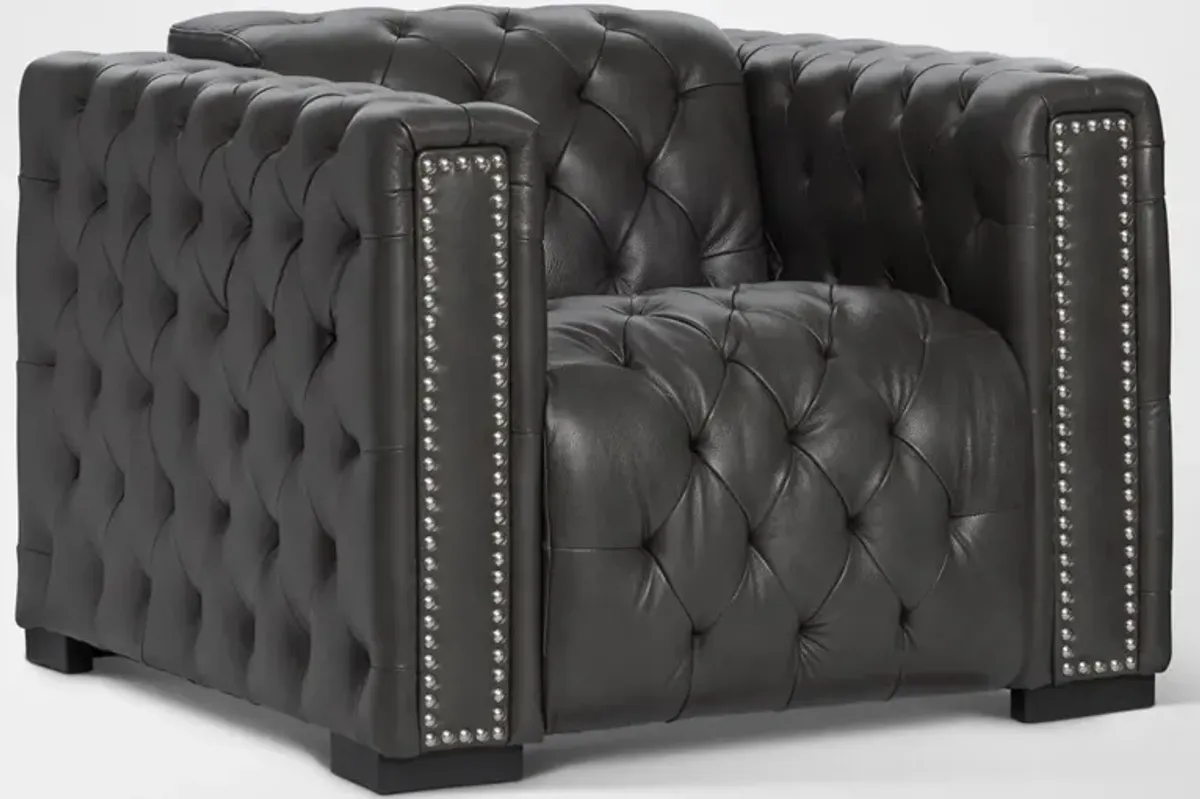 Mitchell Dual-Power Recliner - Charcoal