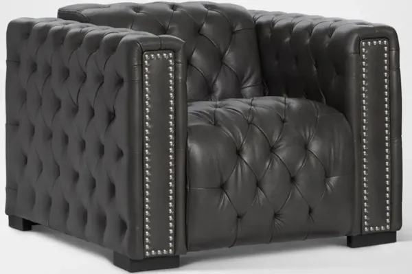 Mitchell Dual-Power Recliner - Charcoal