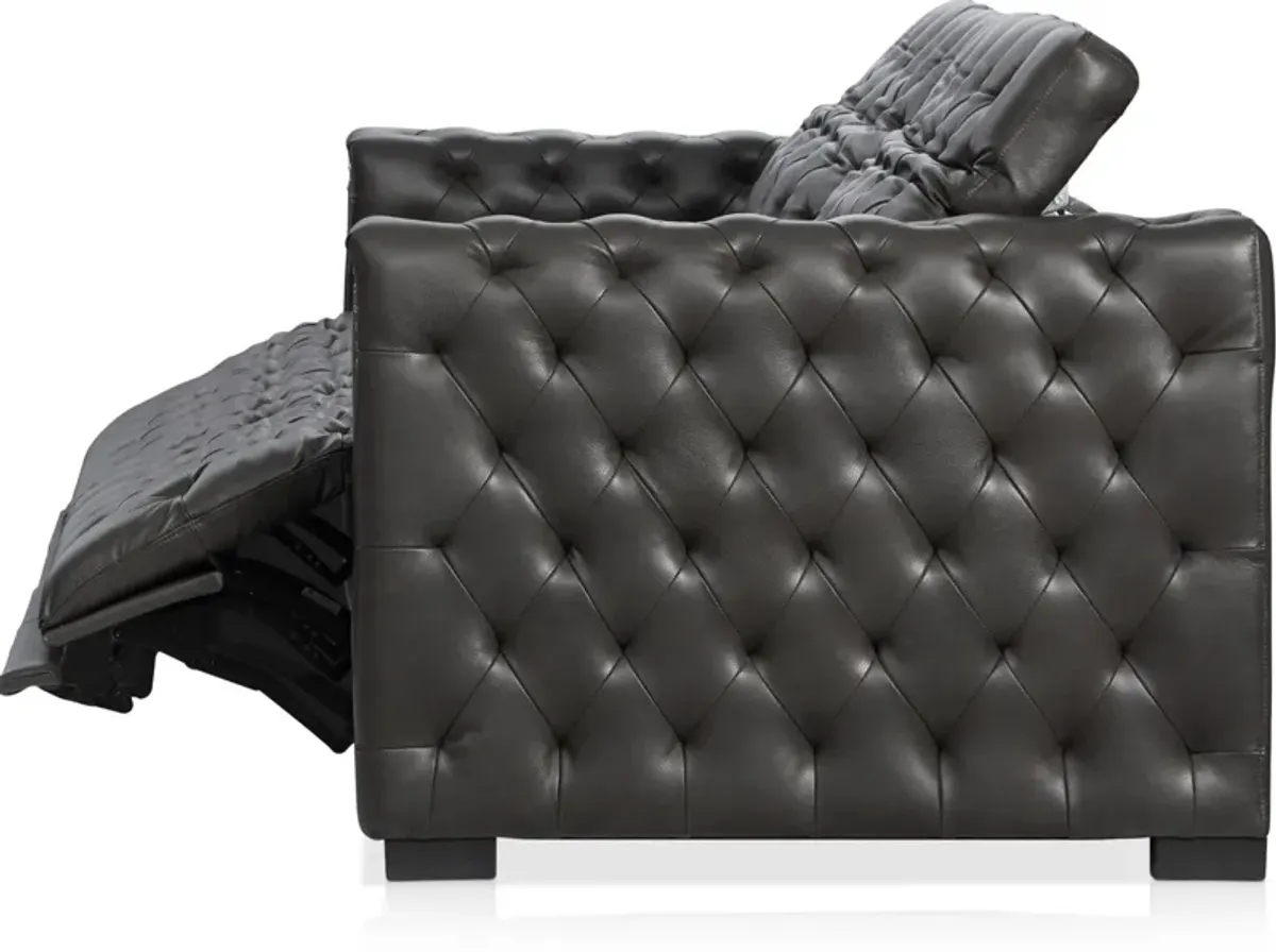 Mitchell 2-Piece Dual-Power Reclining Sofa - Charcoal