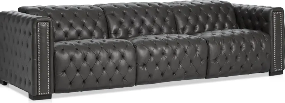 Mitchell 3-Piece Dual-Power Reclining Sofa - Charcoal