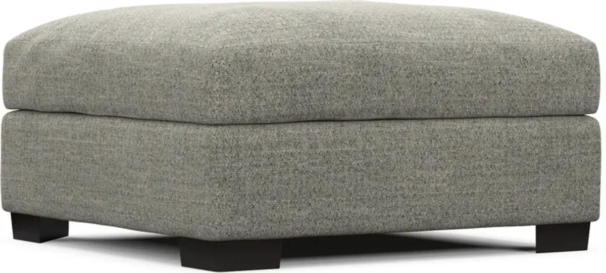 Beckham Hybrid Comfort Ottoman - Pandora Pepper