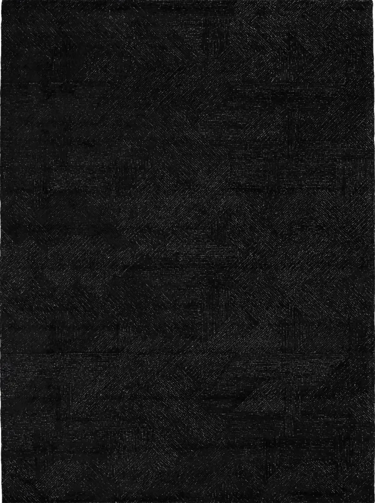 Geometry 4' X 6' Area Rug by Michael Amini - Black