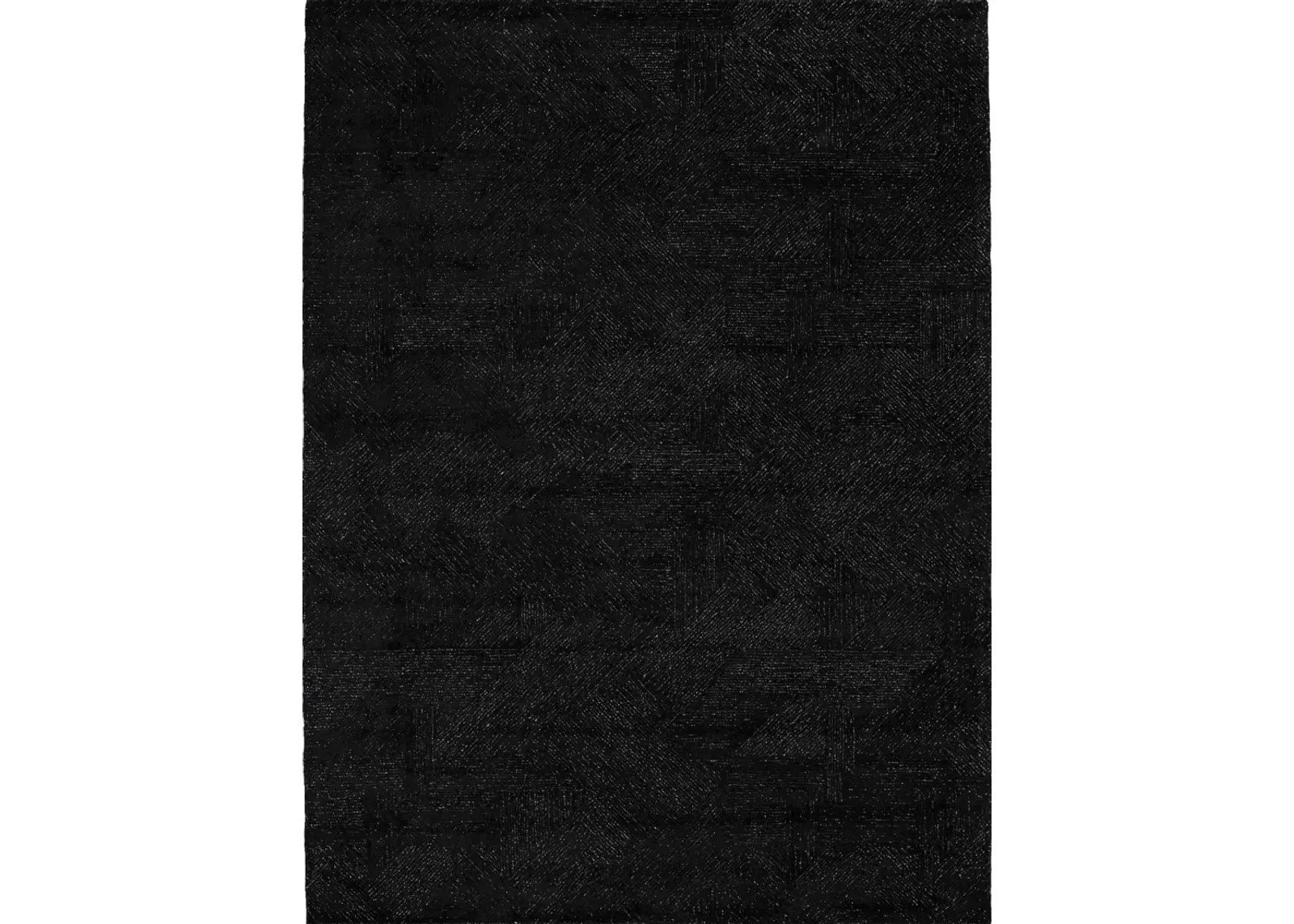 Geometry 5' X 7' Area Rug by Michael Amini - Black