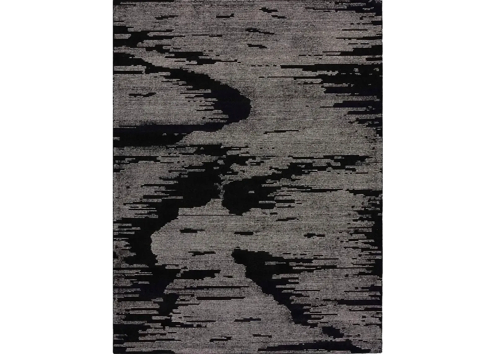 Valley 4' X 6' Area Rug by Michael Amini - Black/Ivory