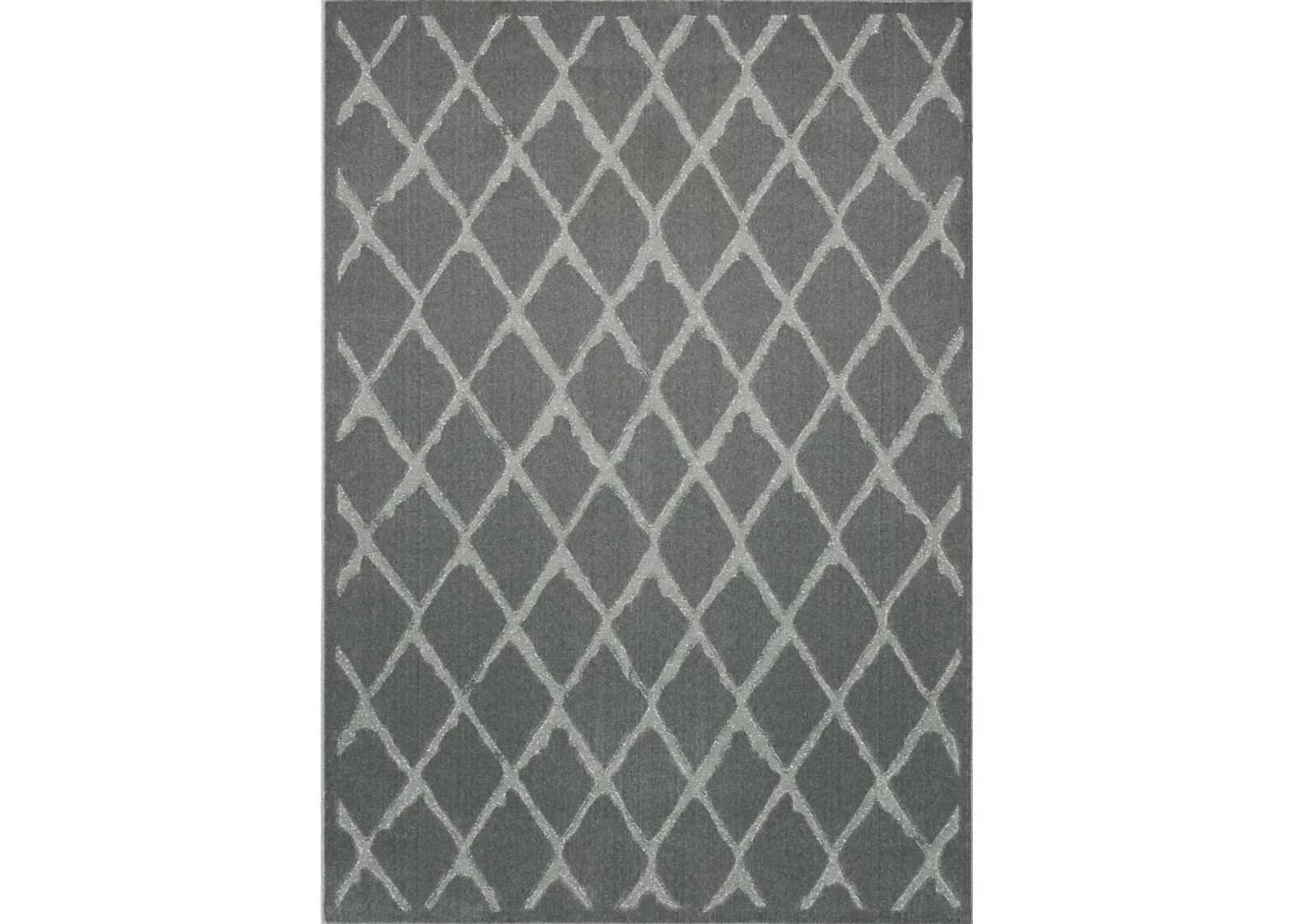 Criss Cross 4' X 6' Area Rug by Michael Amini - Gray