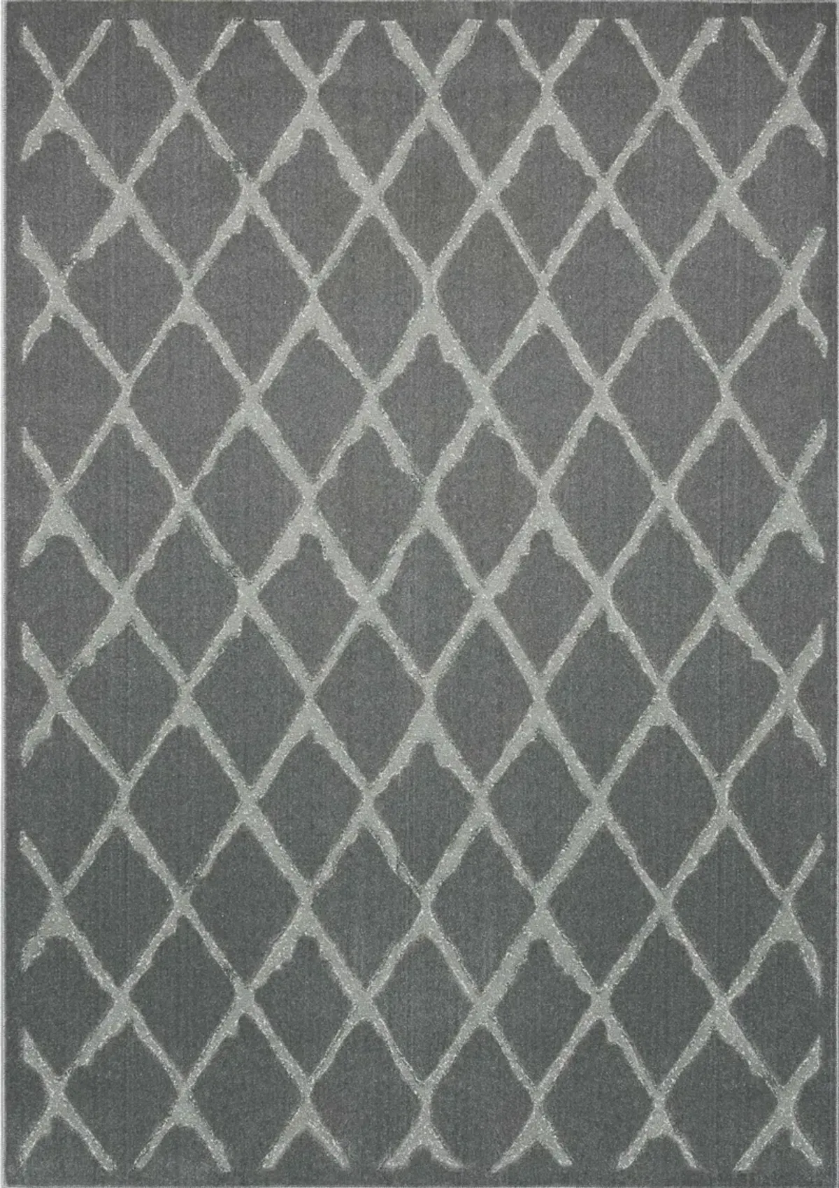 Criss Cross 4' X 6' Area Rug by Michael Amini - Gray