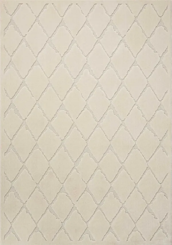 Criss Cross 9' X 13' Area Rug by Michael Amini - Ivory