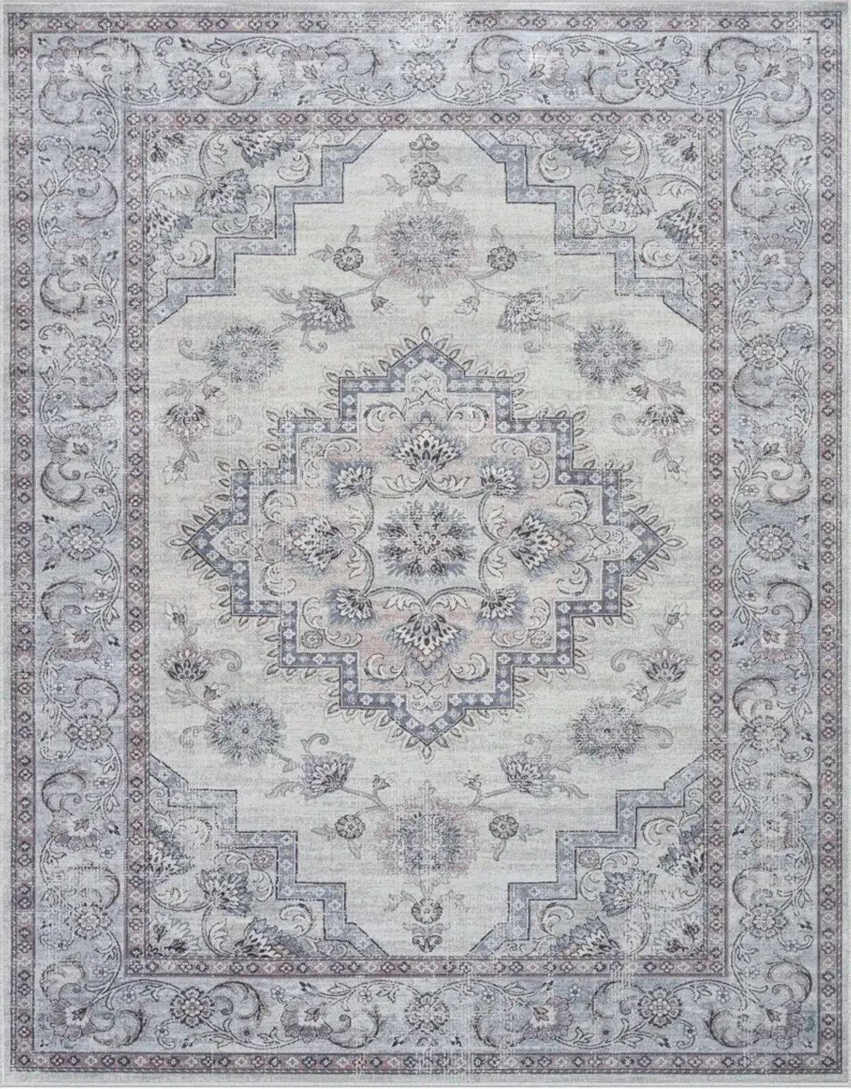 Ceres 63" X 90" Area Rug - White/Blue