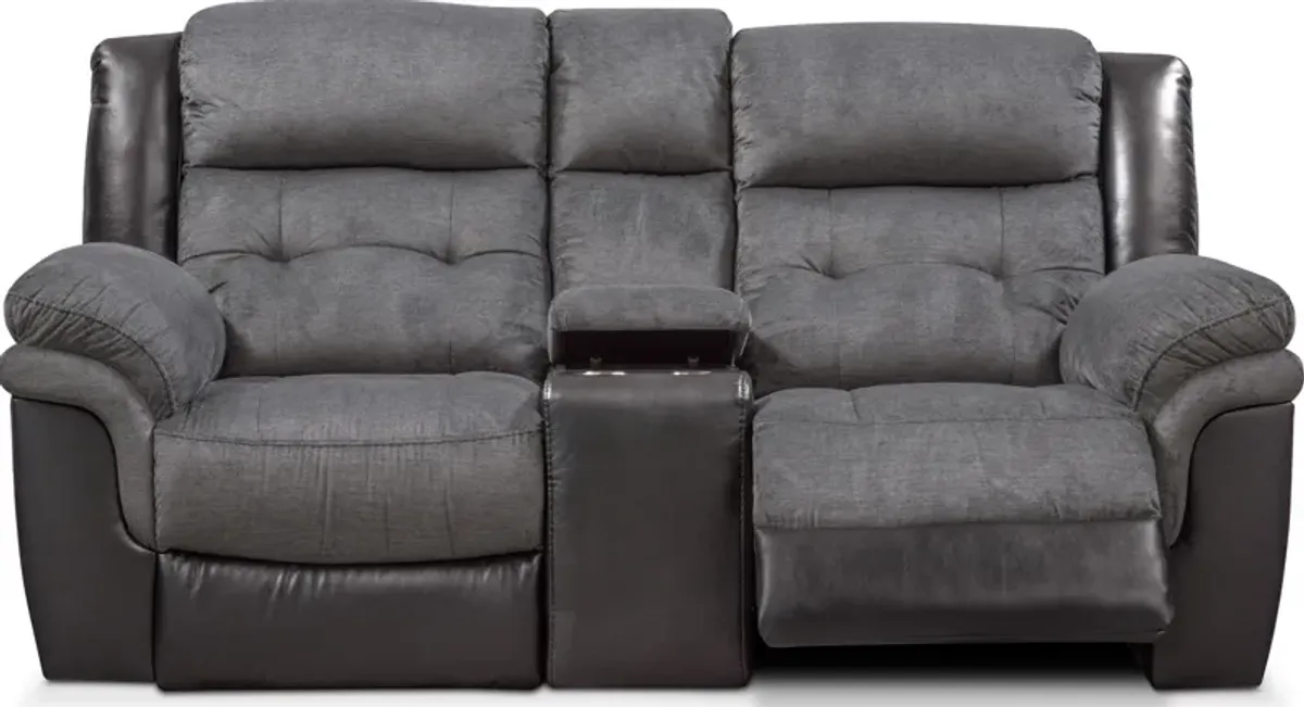 Tacoma Manual Reclining Loveseat - Black