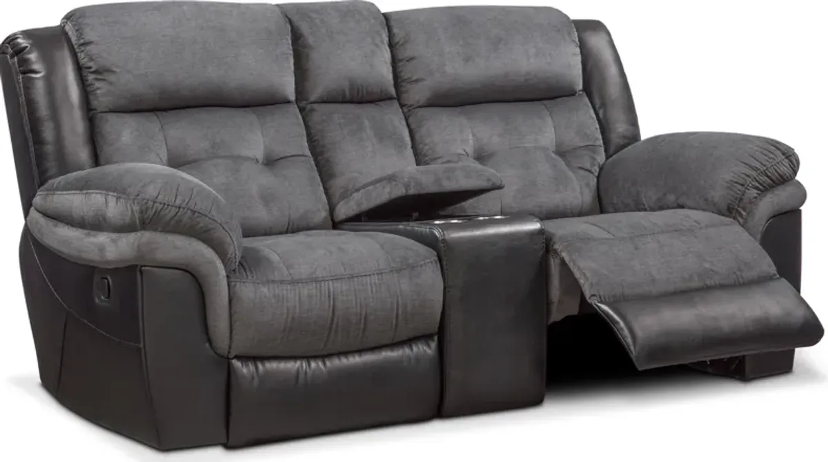 Tacoma Manual Reclining Loveseat - Black