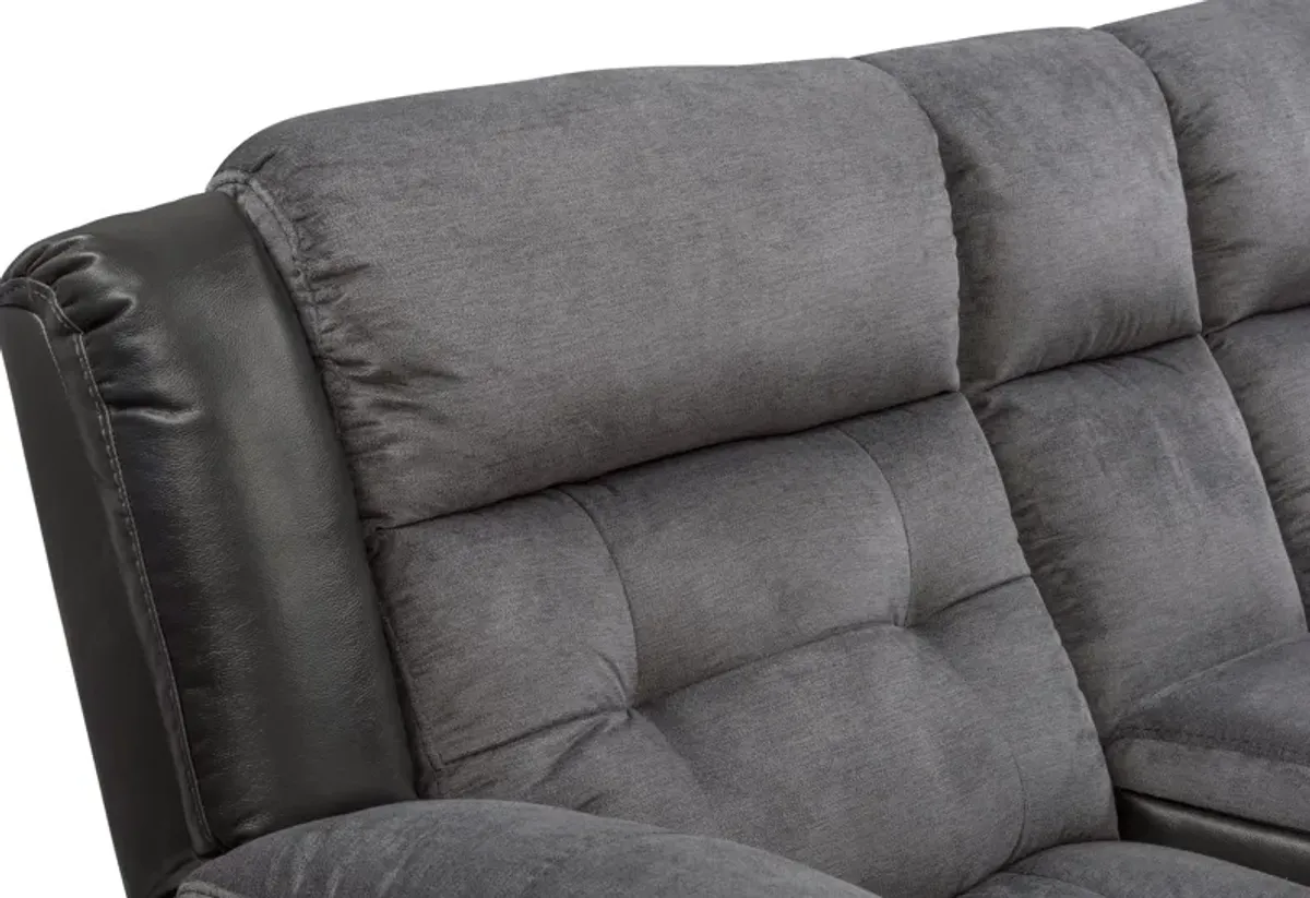 Tacoma Manual Reclining Loveseat - Black