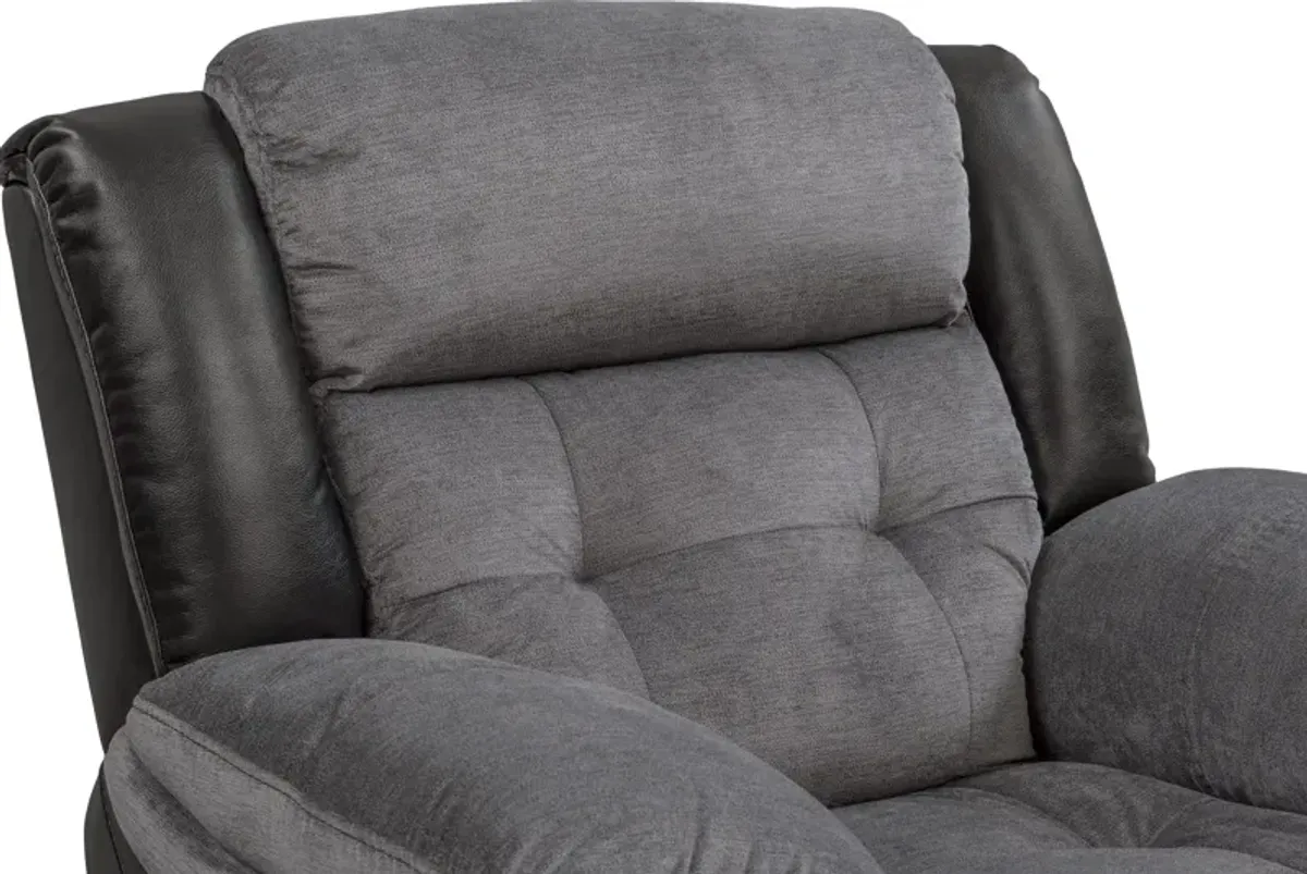 Tacoma Manual Glider Recliner - Black