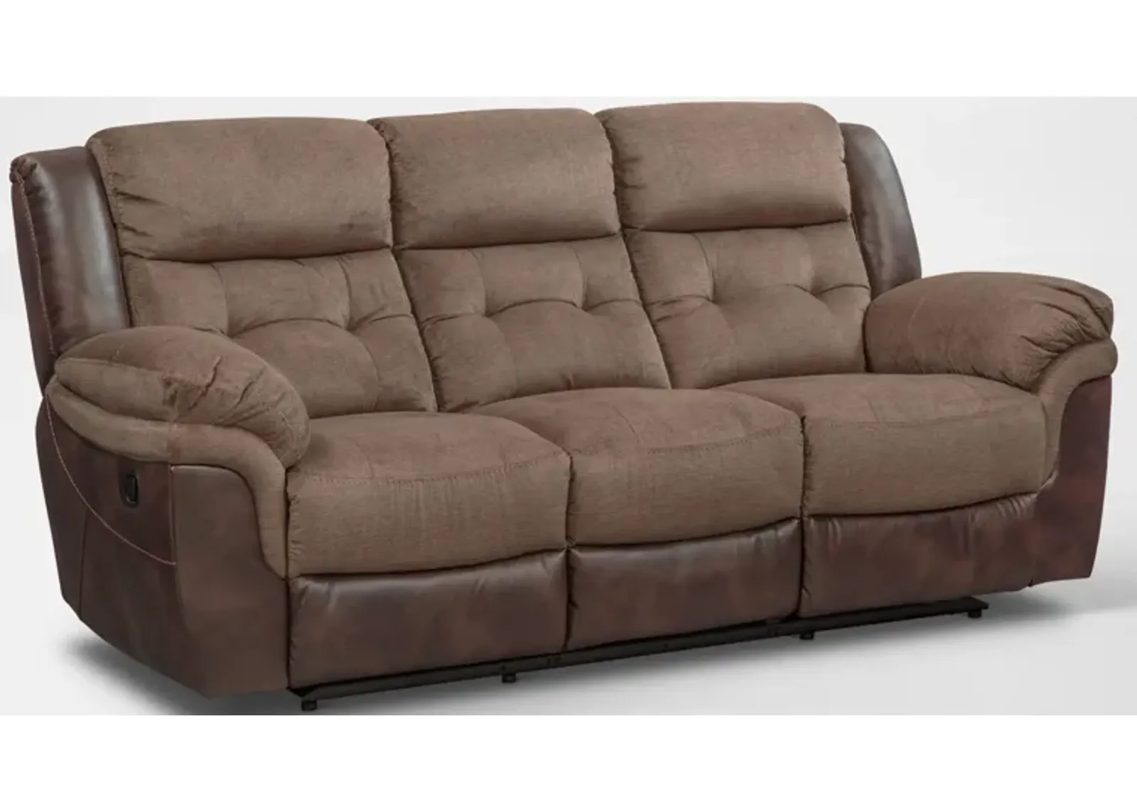 Tacoma Manual Reclining Sofa - Brown