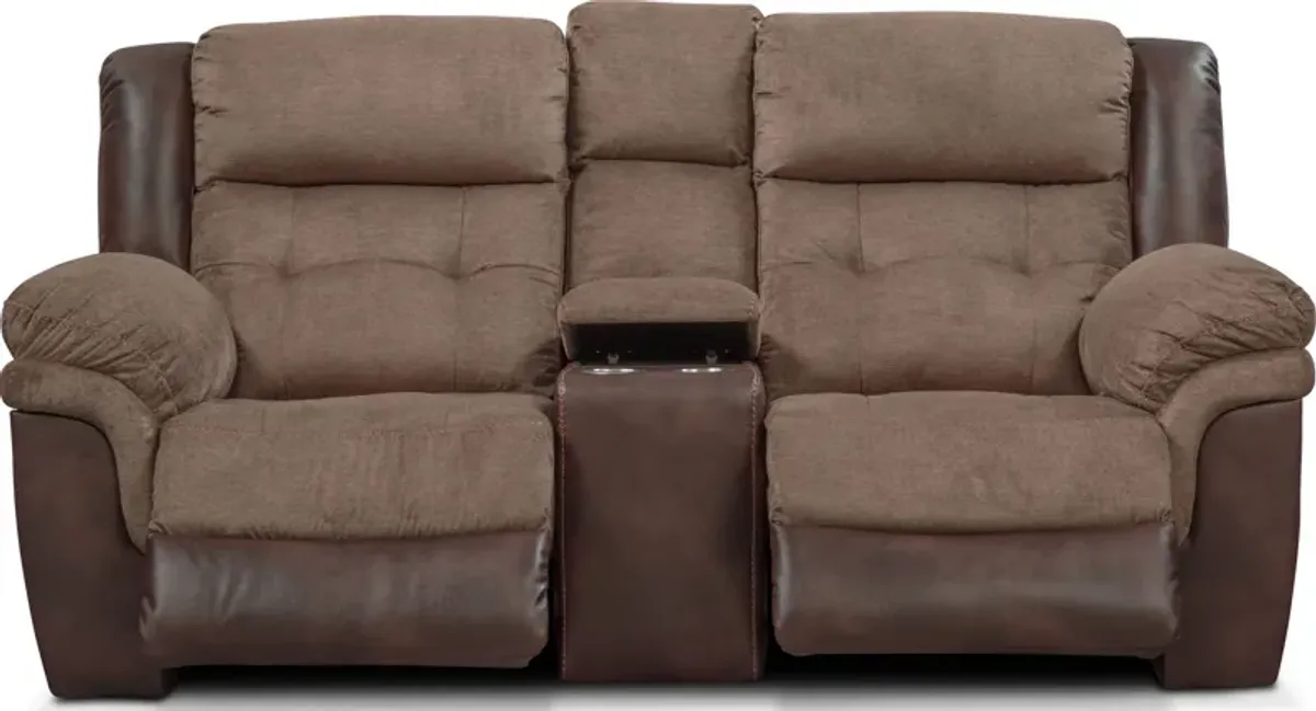 Tacoma Manual Reclining Loveseat - Brown