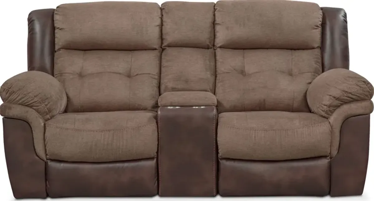 Tacoma Manual Reclining Loveseat - Brown