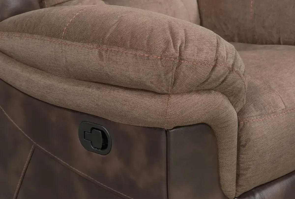 Tacoma Manual Glider Recliner - Brown