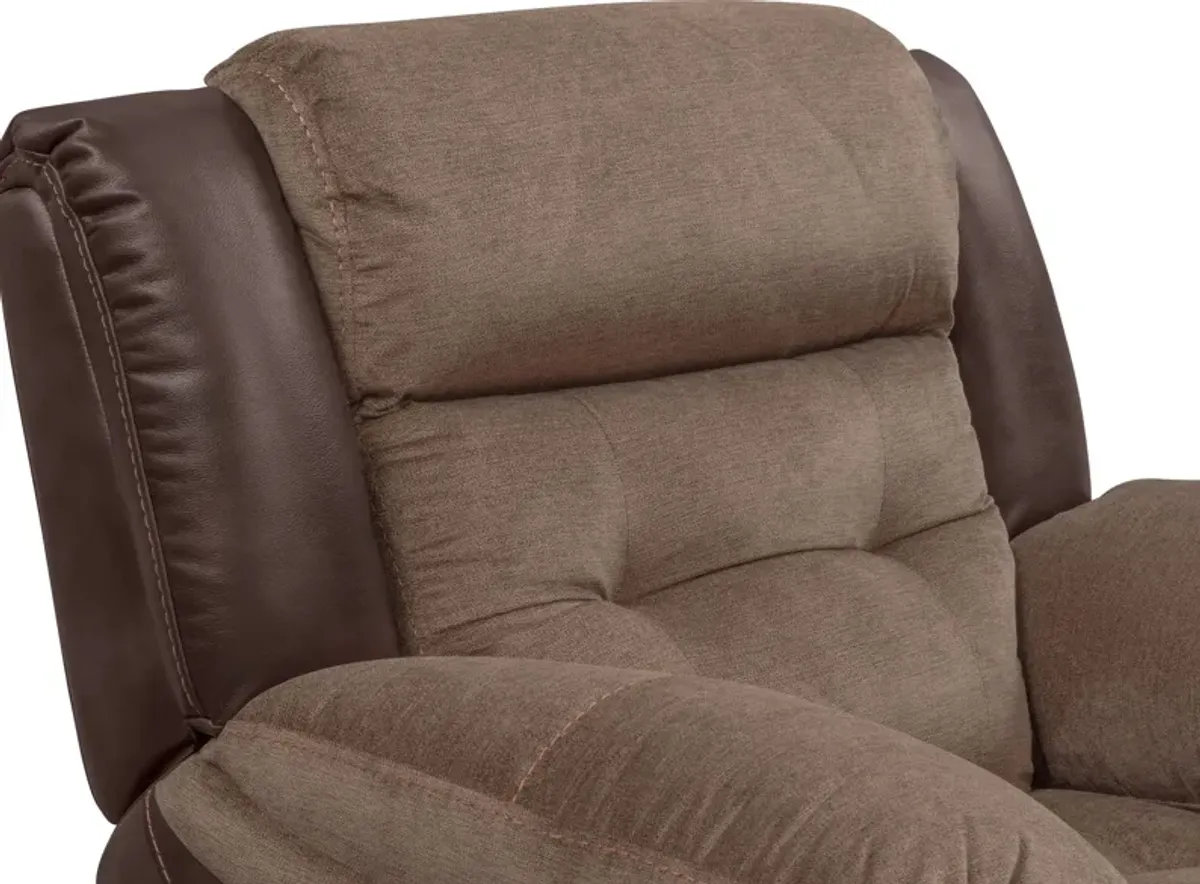 Tacoma Manual Glider Recliner - Brown