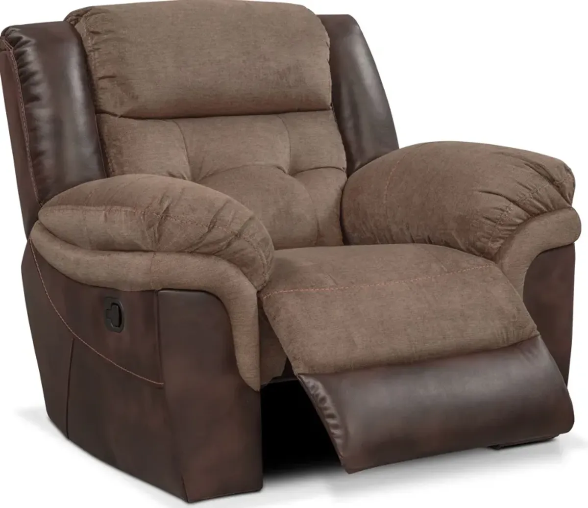 Tacoma Manual Reclining Sofa and Glider Recliner Set - Brown