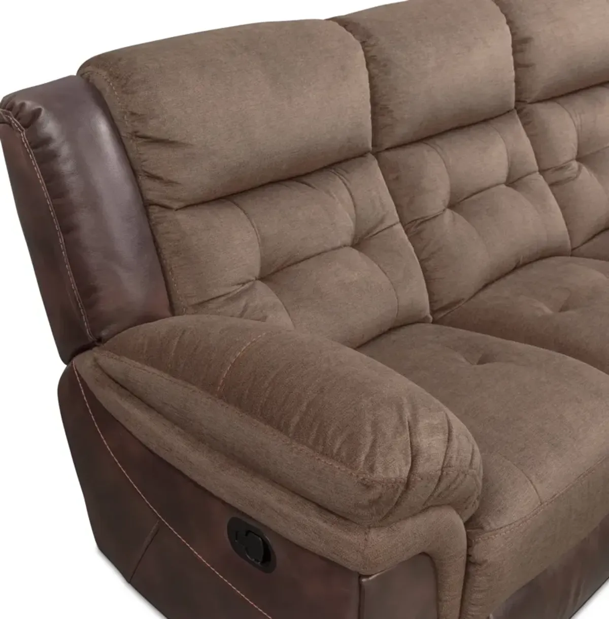 Tacoma Manual Reclining Sofa and Glider Recliner Set - Brown