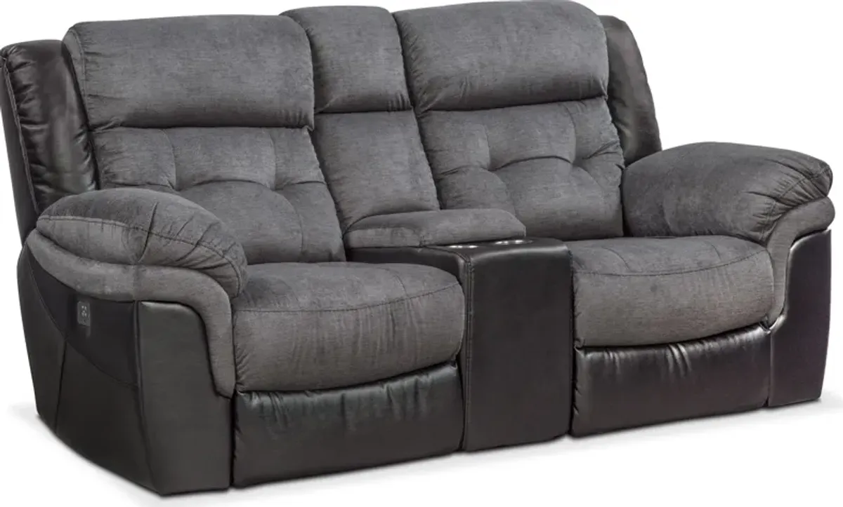 Tacoma Dual-Power Reclining Sofa, Loveseat and Recliner - Black