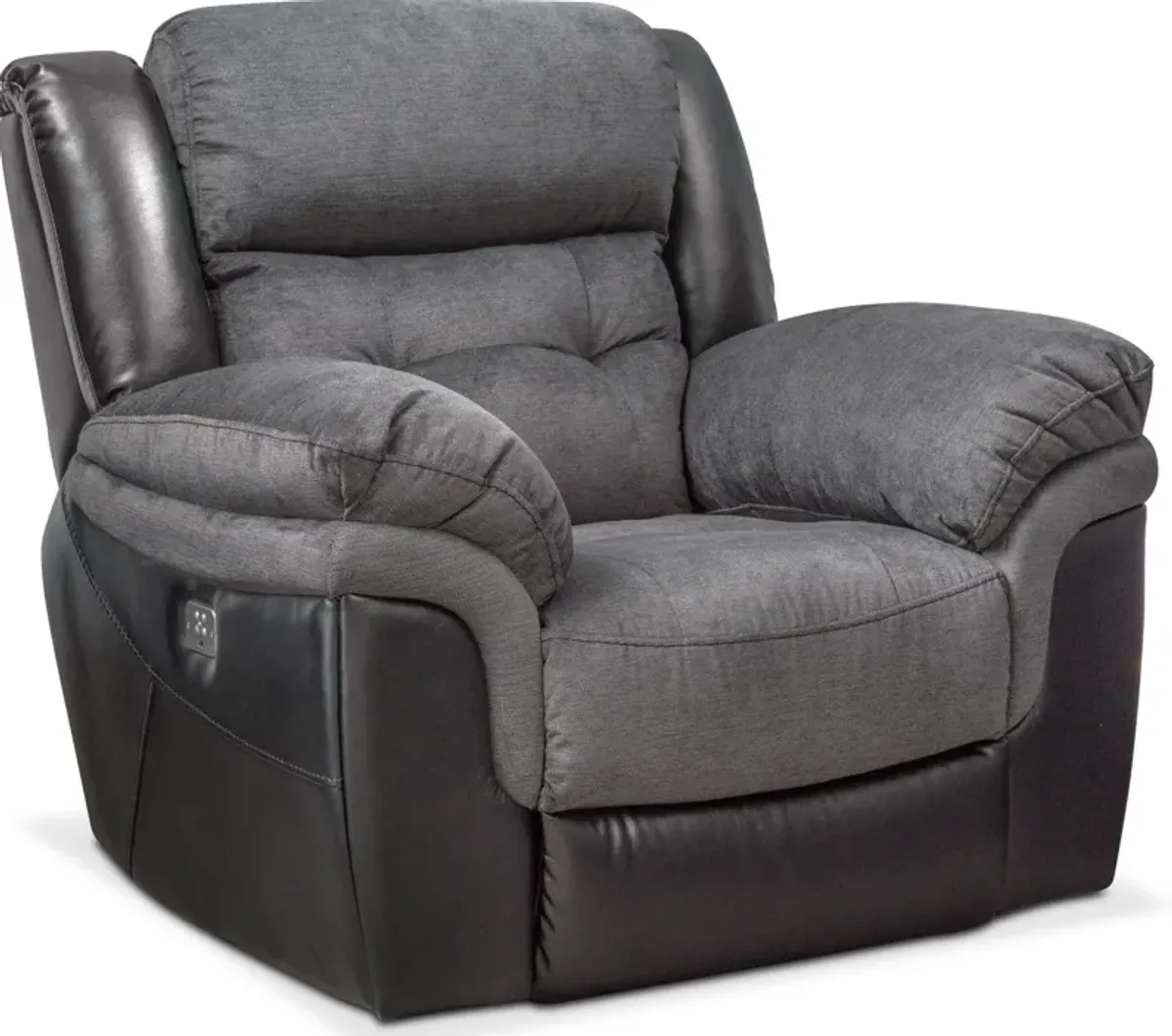 Tacoma Dual-Power Reclining Sofa, Loveseat and Recliner - Black