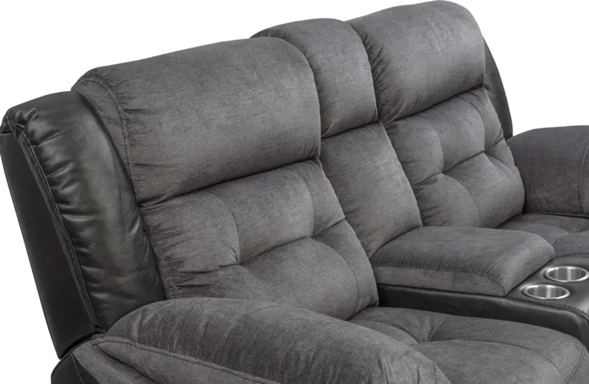 Tacoma Dual-Power Reclining Sofa, Loveseat and Recliner - Black