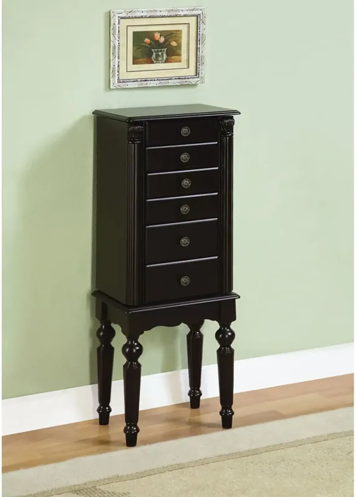 Milton Jewelry Armoire - Black