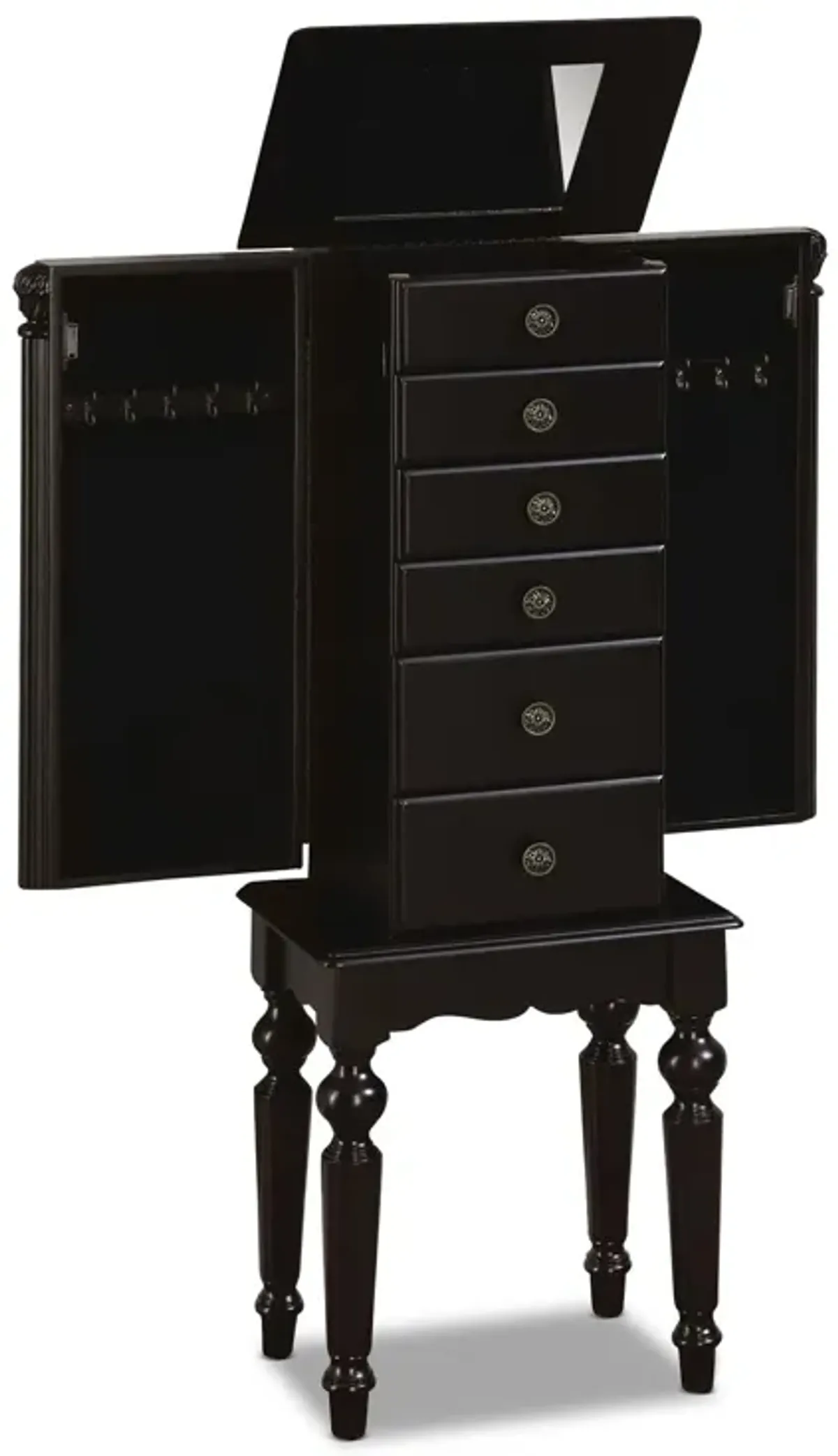 Milton Jewelry Armoire - Black