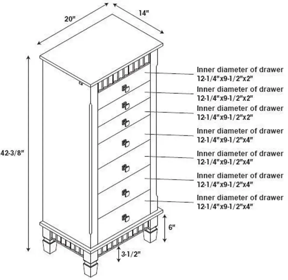 Sharon Jewelry Armoire