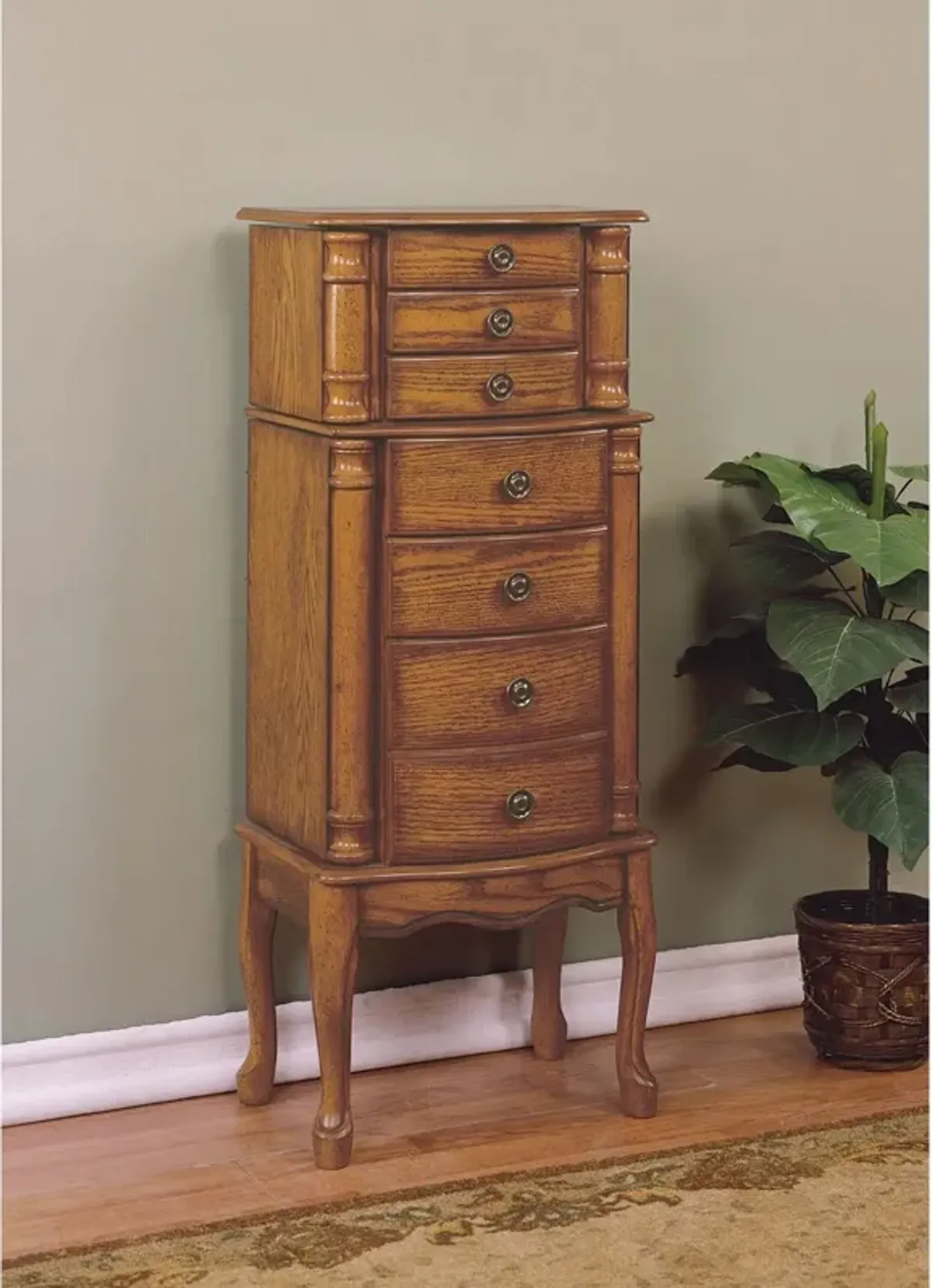 Ivy Jewelry Armoire - Oak