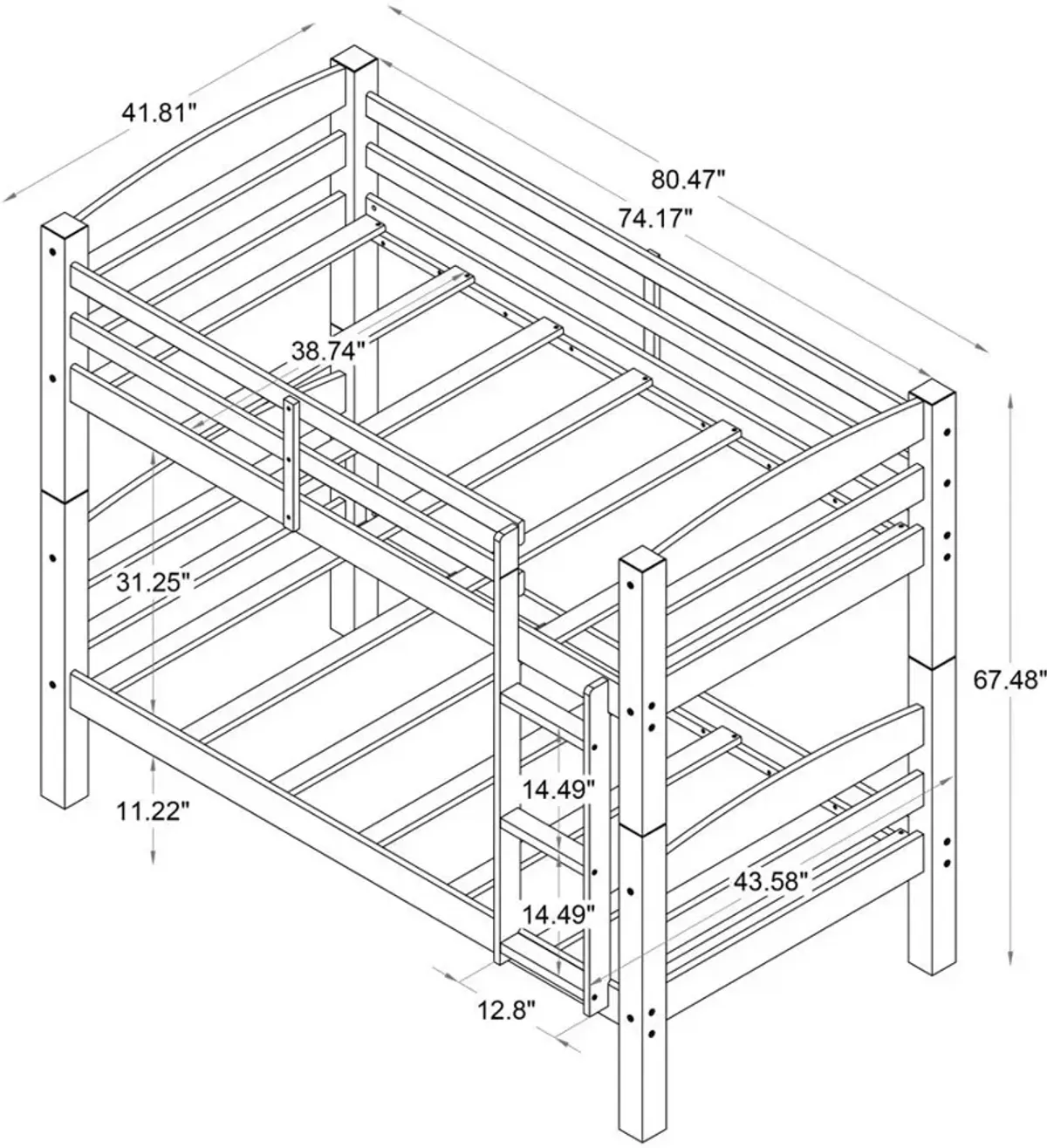 Tucker Twin over Twin Bunk Bed - Espresso