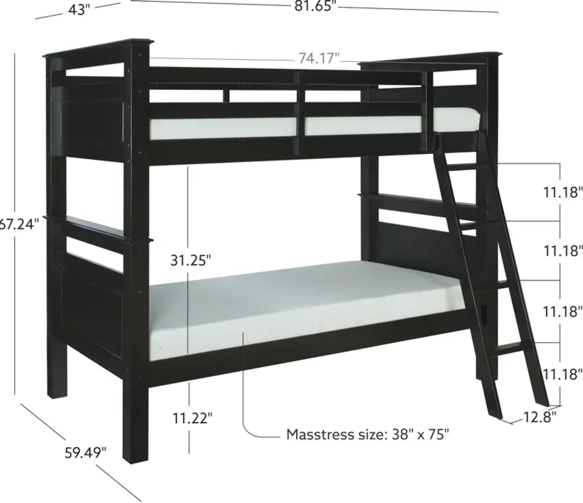 Walker Bunk Bed - Black